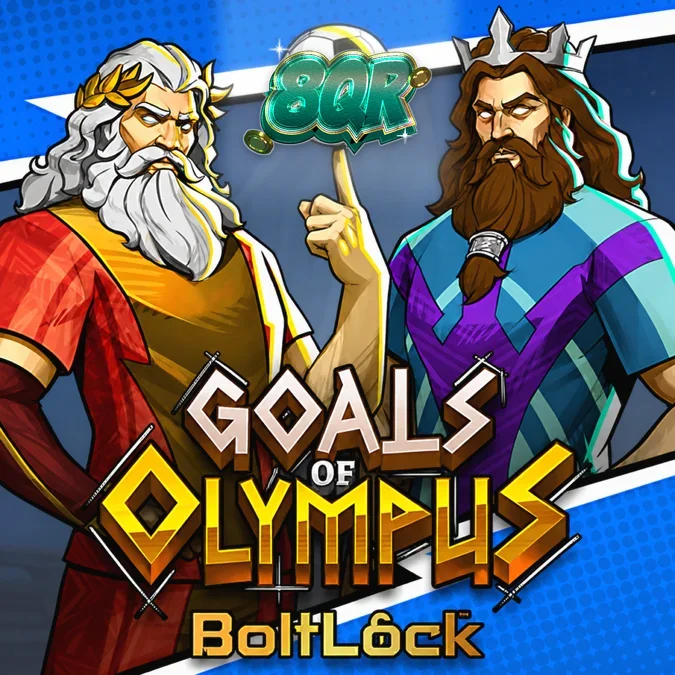 Tampilan visual slot Goals of Olympus BoltLock dengan elemen mitologi dan sepak bola.